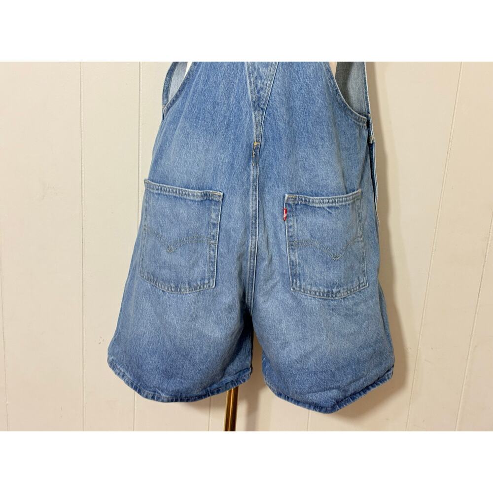 Levi’s I Will Shortalls Medium Wash Denim Overalls Shorts Size M - Picture 11 of 14